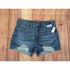 Old Navy High Rise OG Straight Denim Distressed Jean Shorts Womens Size 12