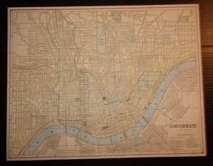 Antiguo 1893 Mapa De Cincinnati Ohio Ebay