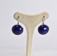 ORECCHINI ARGENTO 925  RODIATI BOTTONI LAPIS 18 mm MONACHINA           AGHT 0883