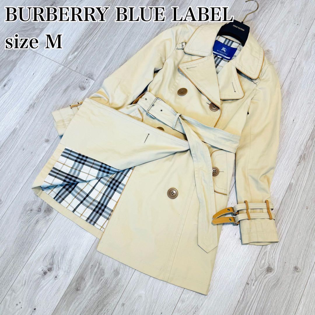 Burberry Blue Label Trench Coat Nova Check Beige Size 38/US:S Authentic