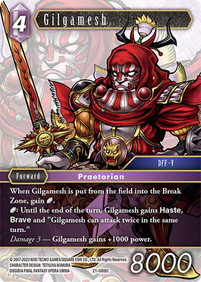 Near Mint FFTCG Gilgamesh - 21-088C Beyond Destiny Final