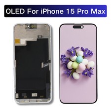 For iPhone 15 Pro Max Best Soft OLED Screen Digitizer LCD Display Touch Screen