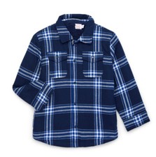 Wonder Nation Boys Shacket with Faux Shearling Lining, Sizes S 6-7