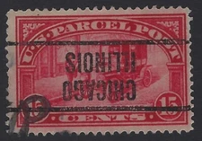 US Scott # Q7 - 15c Parcel Post Issues of 1913 - Inverted Precancel     (P-3693)