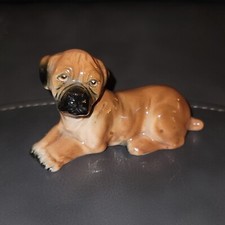 1953 H.I.C. Japan Vintage BOXER DOG PUPPY Fawn Black Muzzle Figurine 4&rdquo; x 2.5&rdquo;