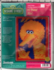 "Hi There " 1998 Sesame Street Janlynn Latch Hook Kit 68-29 20" x 27"