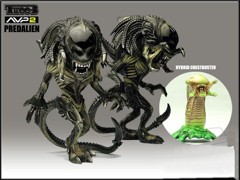 Plastic arts Three-B 3B AVPR set of 3 (predalien, predator and