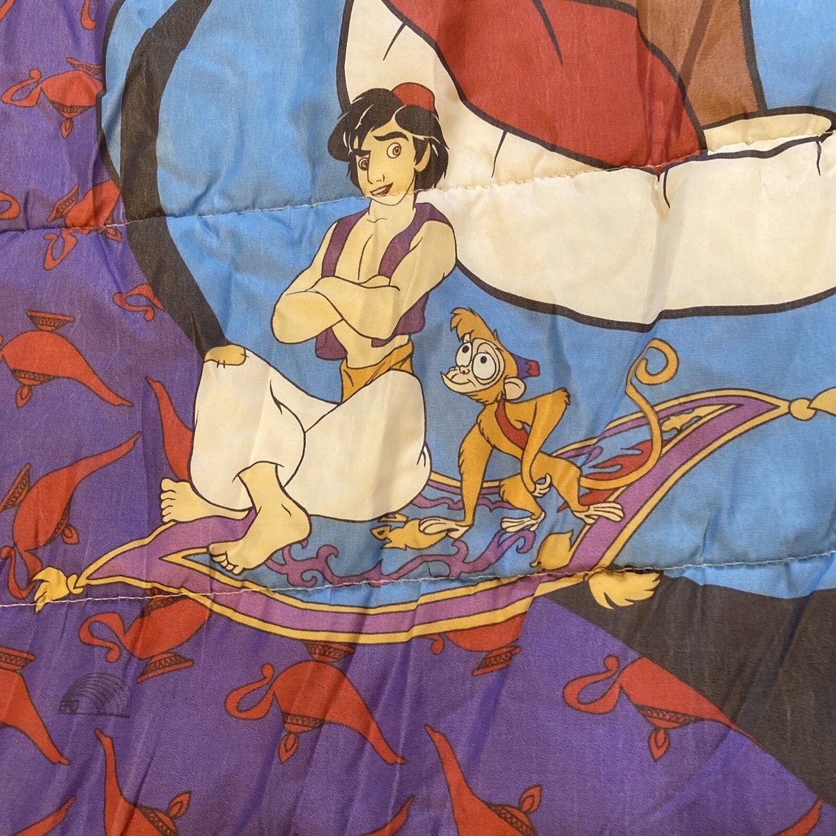 Vintage Disney Aladdin Kids Sleeping Bag Children's Genie Abu