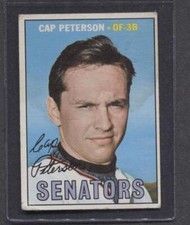 1967 Topps #387 Cap Peterson (Senators)  Vg-Ex  (Flat Rate Ship)    A1
