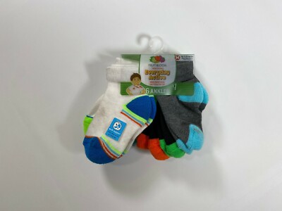 Fruit of the Loom Toddler Boys Everyday Active Ankle Socks (7 Pair) NEW!
