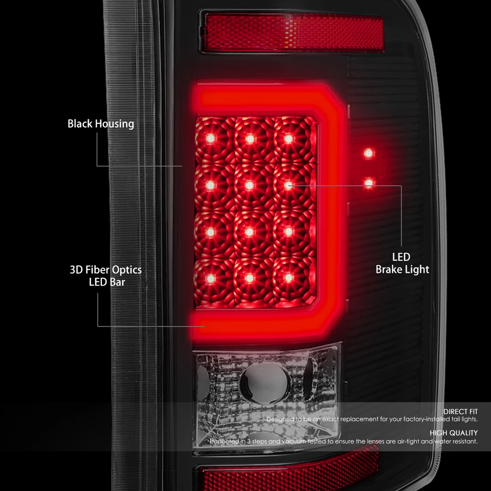 FIT 07-14 CHEVY SILVERADO 3D BARRA C COLA+LED TERCER FRENO/LUZ DE CARGA NEGRA Foto 3 de 4