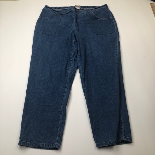 Hanes Jeans Womens 2XS P2XS Blue Capri 