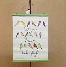 Birds on a Wire Canvas Wall Hanging20.25"x15.75"x.75" New Ganz/Midwest Gifts