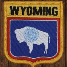 Wyoming State Embroidered Patch — Iron On