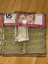 Vintage NEW 1999 VIDAL SASSOON Brush Rollers 12 Count Medium Yellow w/Pins