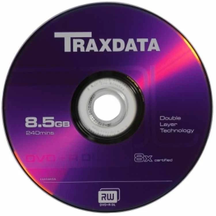 5 Traxdata Branded Dual Double Layer DVD+R DL 8x Blank Discs 8.5GB Ritek S04