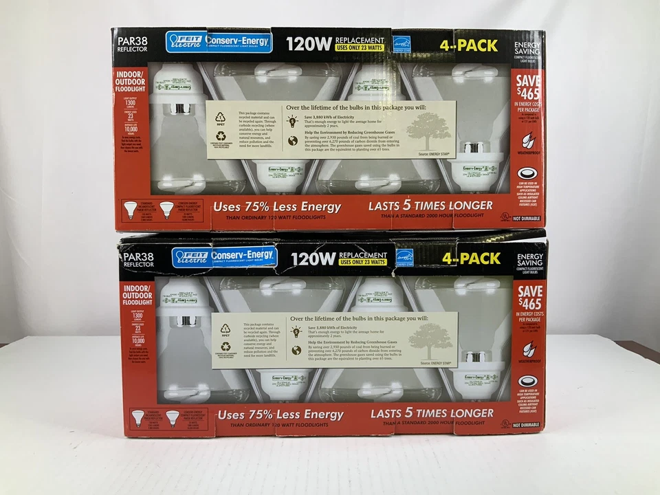 Feit Electric Par38 Reflector 120w Replacement Bulbs 7 Pack (B2) NEW - Image 2 of 4