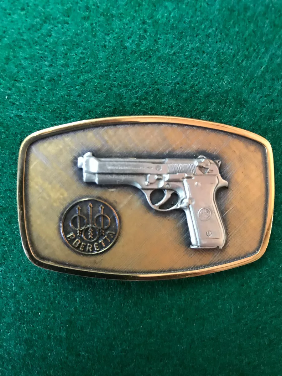 P. BERETTA BELT BUCKLE OF SOLID BRASS vintage