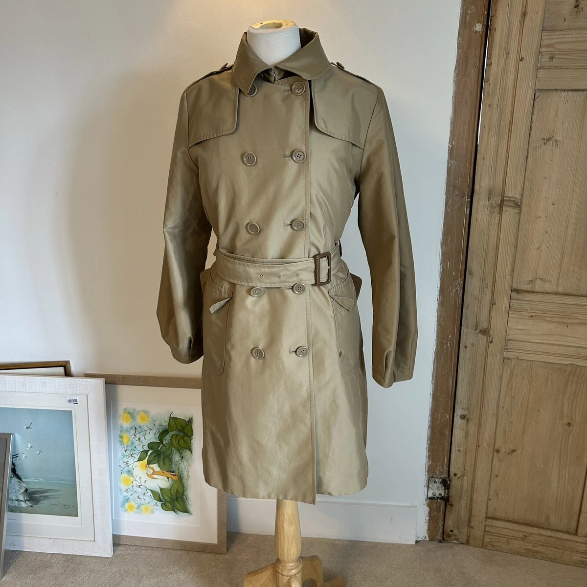 Uniqlo Women s Trench Coat Used Condition eBay