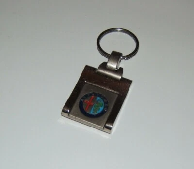 Alfa Romeo Keyring, Metal, Silver, Slightly Vintage, Rare, Used, Key fob - Image 1 of 3