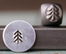 SUPPLY GUY 5mm Simple Pine Tree 1 Metal Punch Design Stamp SGCH-278