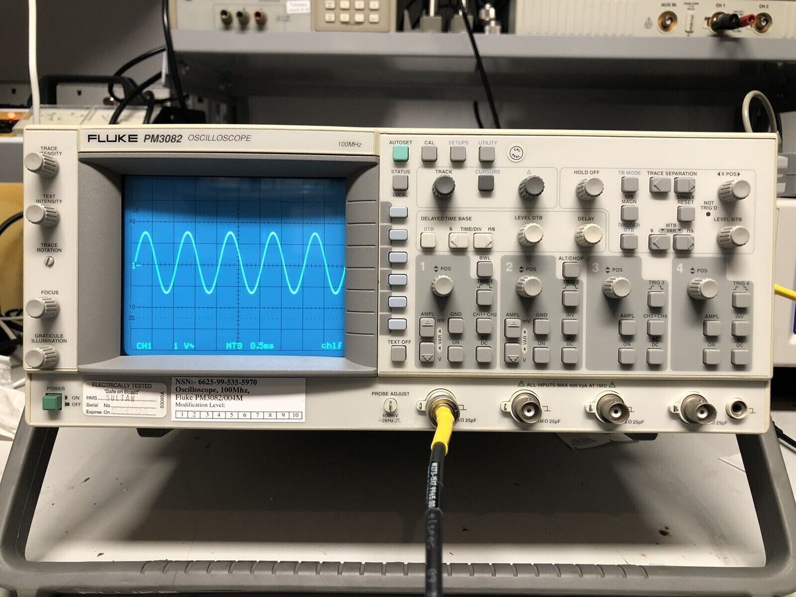 Fluke Oscilloscope 100MHz Analogue 4 Channel RF in Possible Calibration