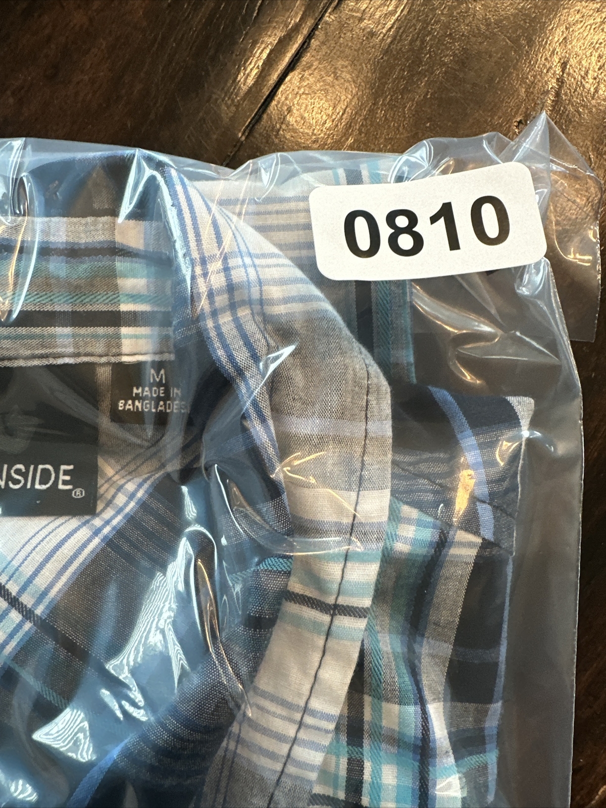 Lazy Magnolia Mississippi's Oldest Brewery Men's Medium Short Sleeve Blue Plaid