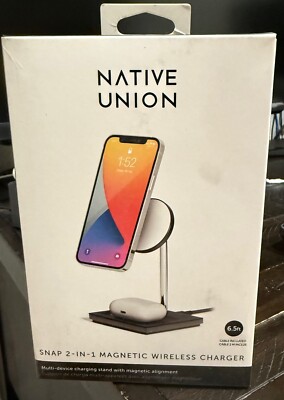 Native Union Snap 2-in-1 Magnetic Wireless Charger + 30w Verizon Wall Plug