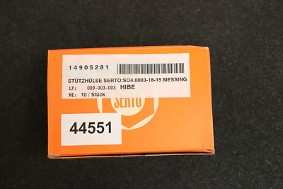 SERTO 50 Stück Stützhülse Messing SO 40003-18-15 für Rohraußendurchm. 18mm