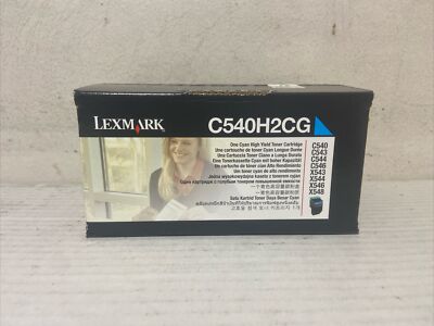 Genuine Lexmark C540H2CG Cyan C540, C543, C544, C546,  X543, X544, X546, X548