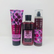Bath and Body Works SWEET HEART CHERRY Mist, Cream  Body Wash U Choose 
