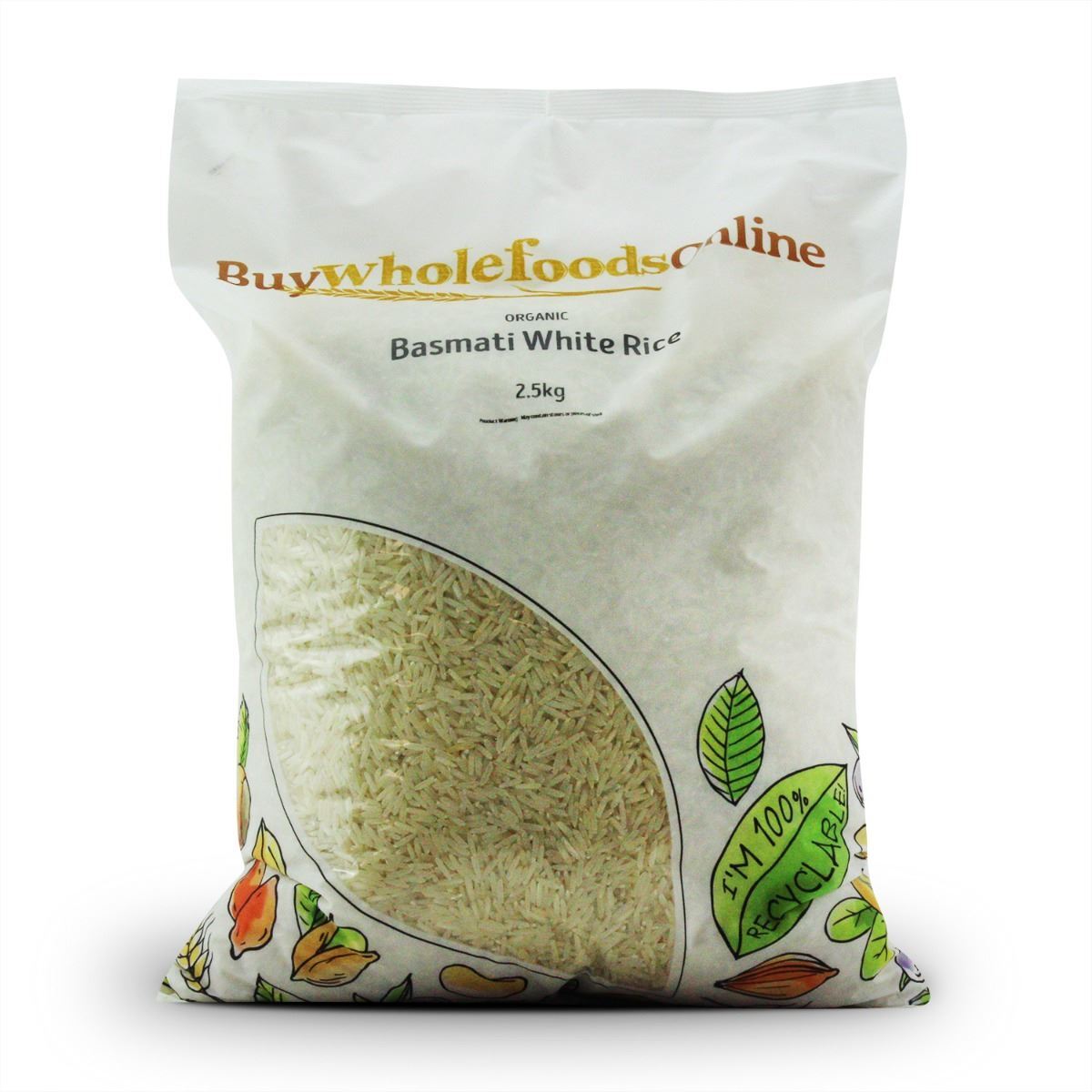 Organic Basmati White Rice 2.5kg | BWFO | Free UK Mainland P&P