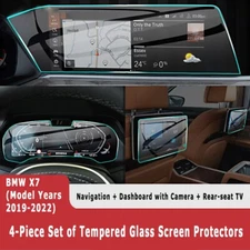 Wear-Resisting 9H Hardness 4-Piece Set of Screen Protectors for BMW X7 2019-2022