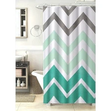 Essential Home Chevron Fabric Shower Curtain 