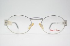 Vintage Glasses Paloma Picasso 8401 823 Silver Blue Oval Glasses Frame