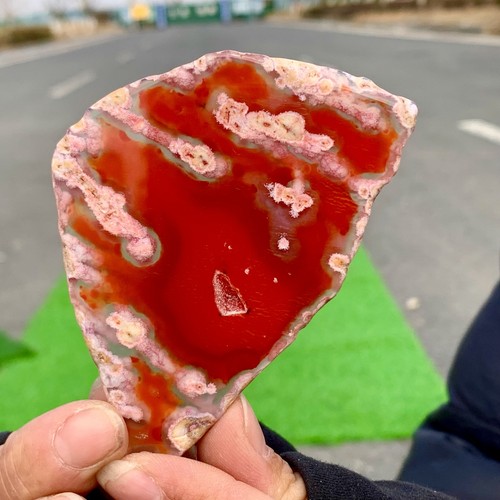 45G Natural Beautiful Agate Geode Druzy Slice Extra Large Gemstone - Picture 22 of 22
