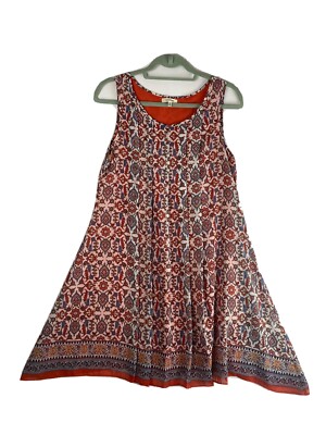 Max Studio Dress, Small Pleated Floral Print Sleeveless Mini Dress