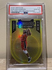 2020 Obsidian Asia Zion Williamson Pop 1 Tunnel Vision E/E Yellow Flood PSA 10