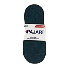 Pajar of Canada Women  s 5 pair shoe liner socks 3 black 2 white size 9-11