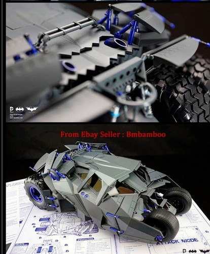 Soap Studio 1/12 Batmobile Batman Vehicle Grey + Batman Action Figure + Platform - Picture 2 of 5