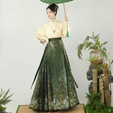Women Woven Horse-face Skirt Plane Sleeve Suit To Improve Hanfu Chinese Hanfu