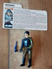 Vintage Hasbro 1983 GI Joe Major Bludd Has Back Pack, Blue Gun & File Card