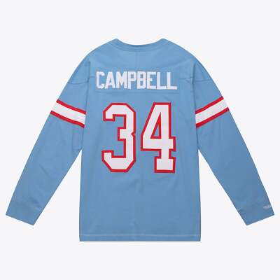 Mens Mitchell & Ness NFL N&N LS TEE OILERS 1980 EARL CAMPBELL