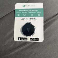 TrackR Bravo Lost Item Bluetooth Tracker Tag Android Apple - New- Black