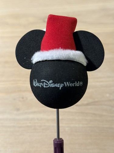 Disney Antenna Topper Ball Mickey Mouse With Santa Hat Disney World | eBay