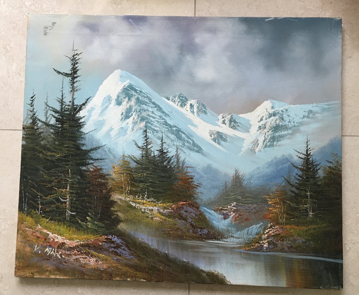 Original Oil Painting on Canvas Landscape artist signed 24” x 20