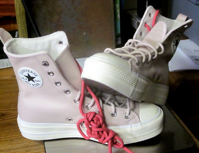 Converse Girls Size 8.5 US Platform Pink Chuck Taylor All Star Move Sneakers New