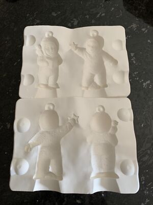 Vintage Alberta s Christmas Ornament Snow Babies Slip Casting Ceramic Mold #1255