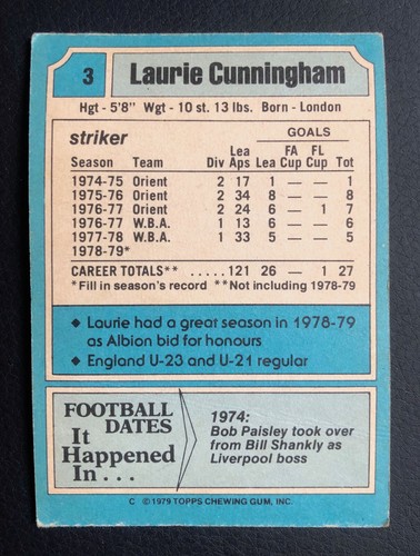 Topps Chewing Gum Football Cards 1979-80 Blue Backs - Picture 204 of 234