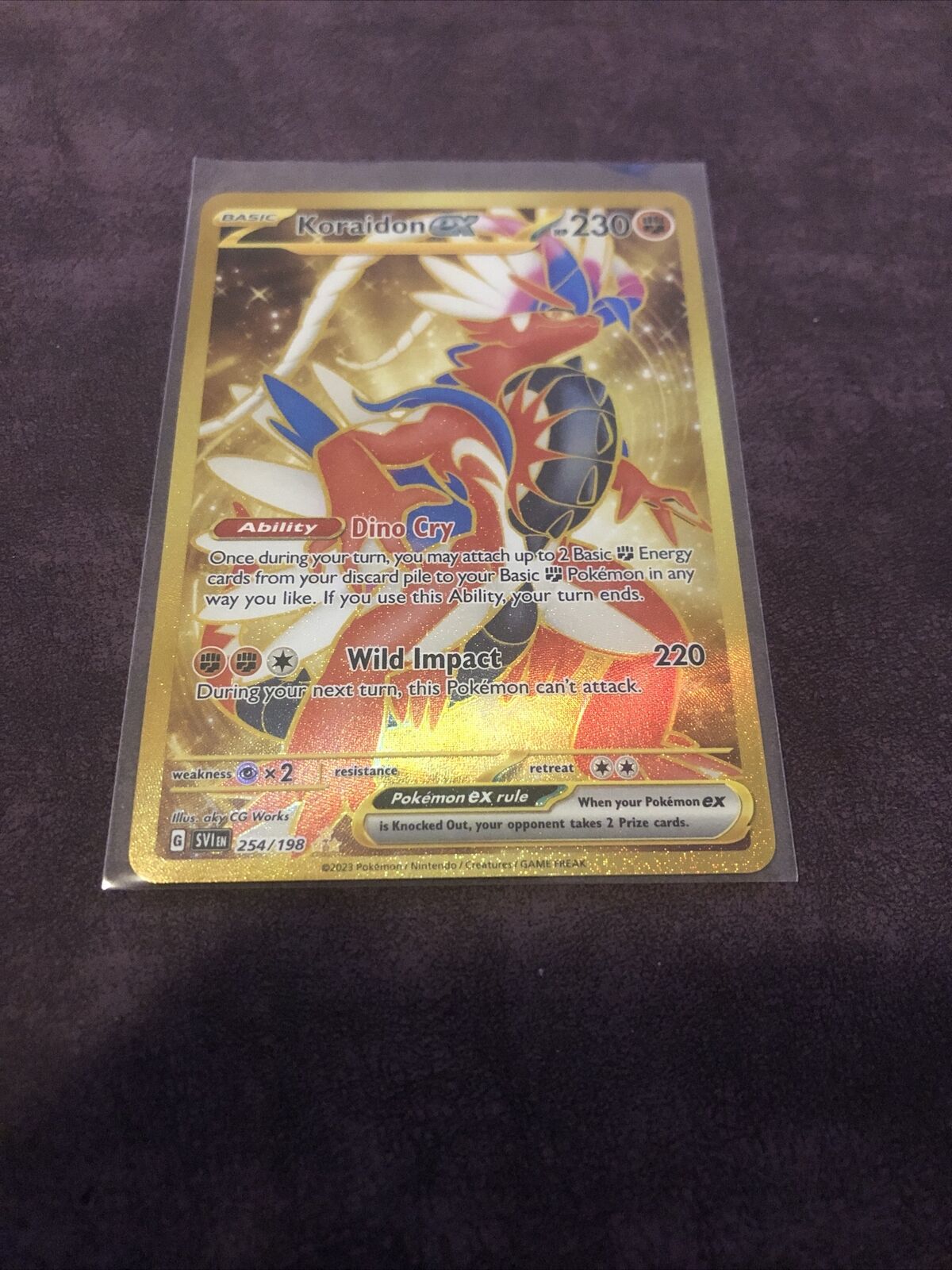 Koraidon EX Gold Card 254/198, Hobbies & Toys, Toys & Games on Carousell